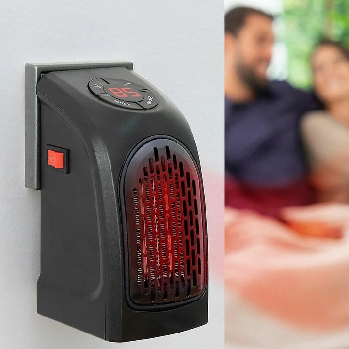 400W Plug-In Ceramic Heater with Thermostat and Timer – Heat Grove