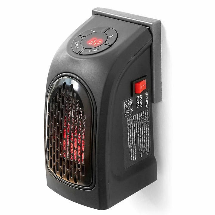 400W Plug-In Ceramic Heater with Thermostat and Timer – Heat Grove