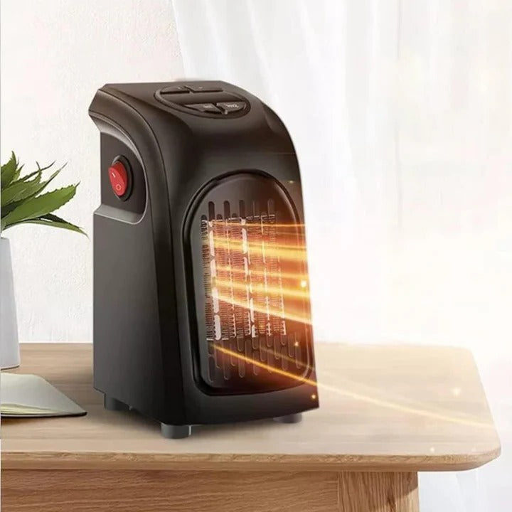 400W Plug-In Ceramic Heater with Thermostat and Timer – Heat Grove