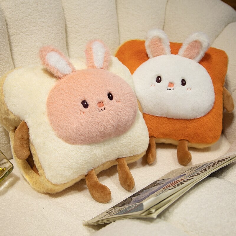Heat Grove™ Fluffy Toast Plushie Hand Warmer, Kawaii Animals