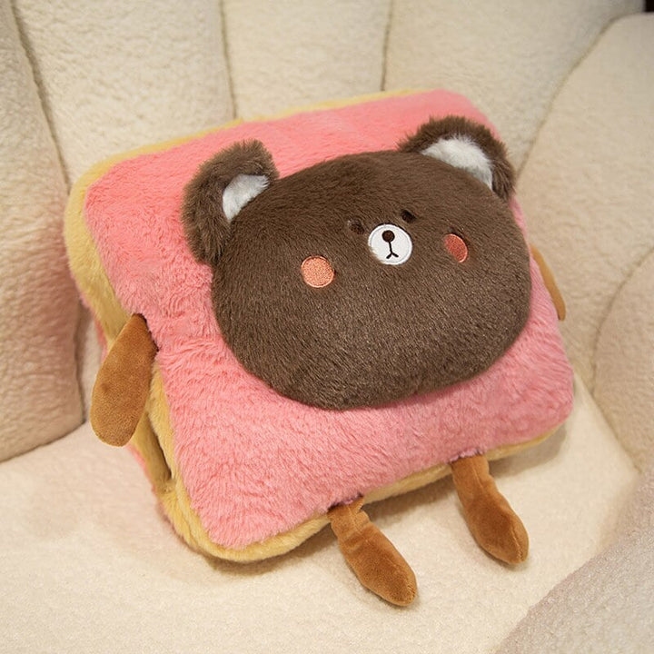 Heat Grove™ Fluffy Toast Plushie Hand Warmer, Kawaii Animals