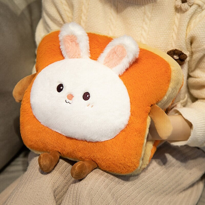 Heat Grove™ Fluffy Toast Plushie Hand Warmer, Kawaii Animals