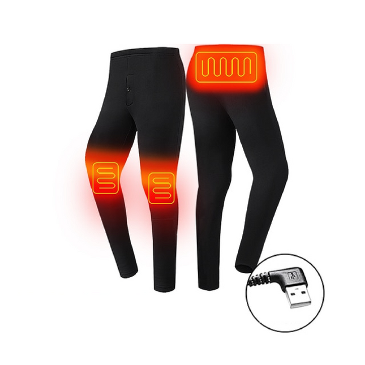 Electric Heated Long Johns Thermal Underwear Set with USB Power and Flatlock Seams