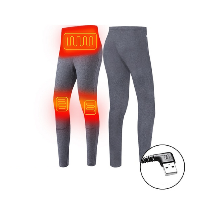 Electric Heated Long Johns Thermal Underwear Set with USB Power and Flatlock Seams