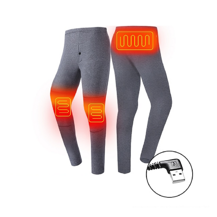 Electric Heated Long Johns Thermal Underwear Set with USB Power and Flatlock Seams