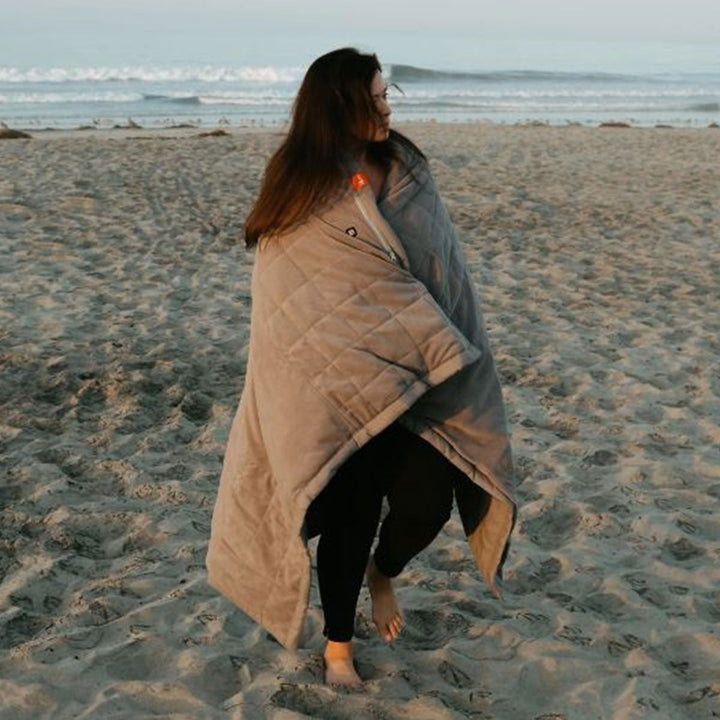 Outdoor Heated Blanket with Battery Powered Portable USB Power Bank and Three Heat Zones