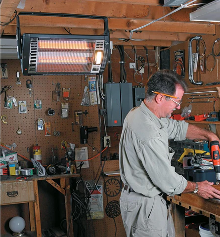 Heat Grove™ 1500W Infrared Patio Heater for Wall or Post Mounting