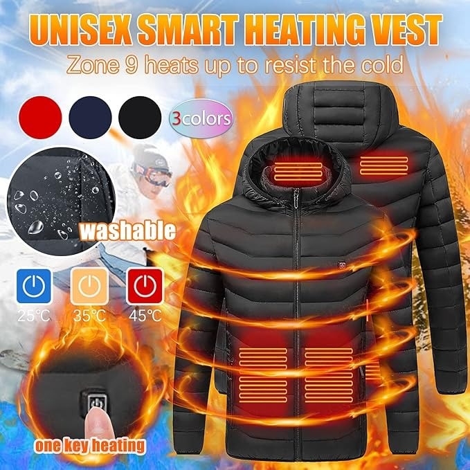 Heat Grove™ 9-Zone Heated Puffer Jacket with Hood