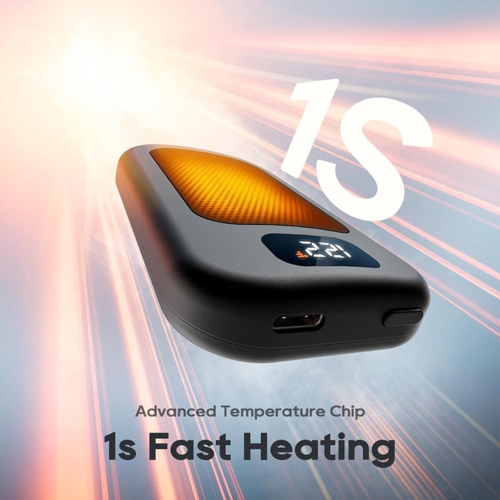 Rechargeable Electric Hand Warmers Reusable Pocket Heater with LED Display and Three Heat Levels