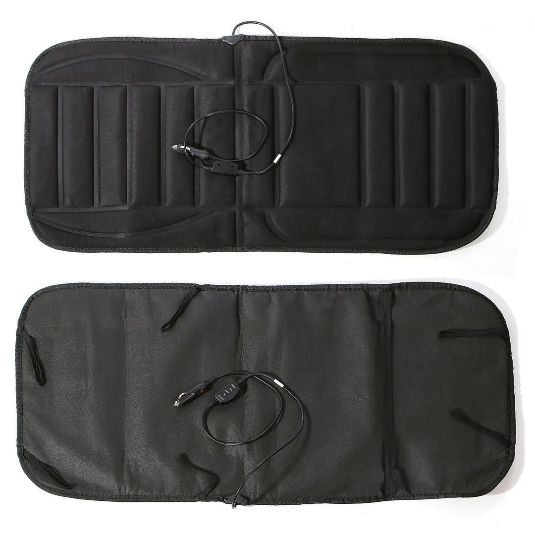 HeatRide Heated Car Seat Cushion – 12V Memory Foam Seat and Back Heating
