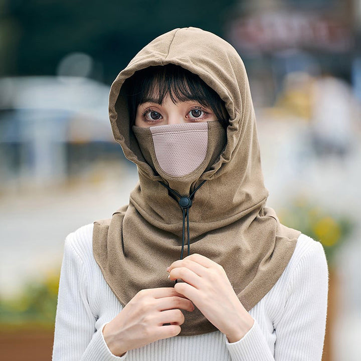 Hooded Face Mask &amp; Neck Warmer for Cycling and Skiing