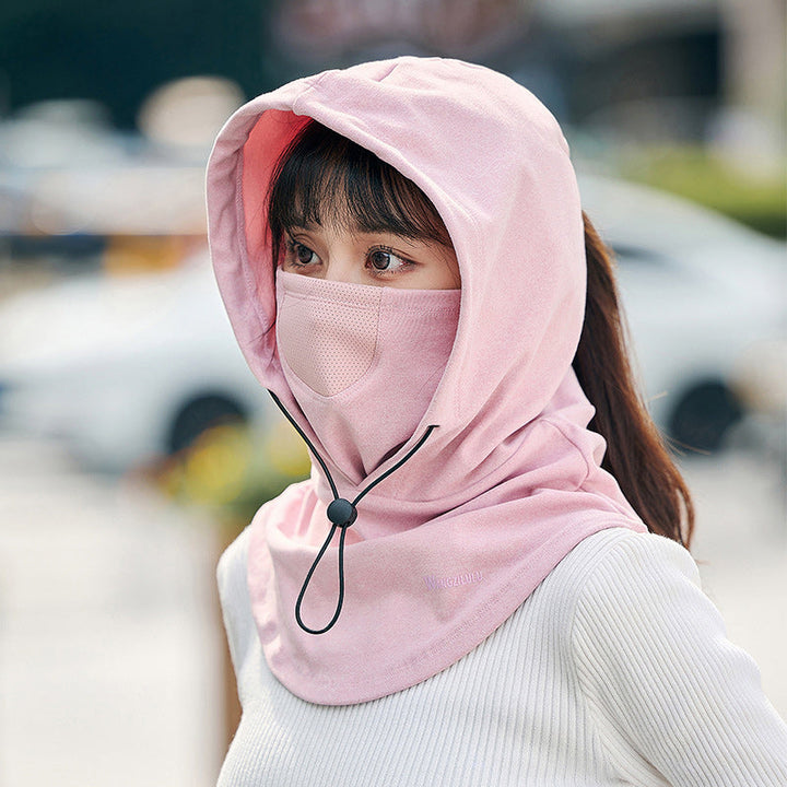 Hooded Face Mask &amp; Neck Warmer for Cycling and Skiing