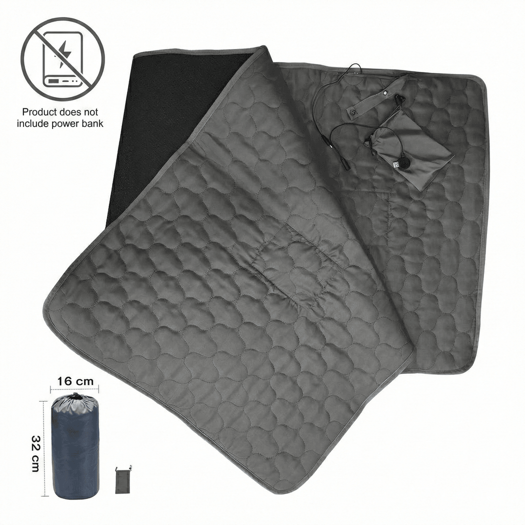 Heated Yoga Pad - 5-Zone Rapid Heat, USB Powered, Camping &amp; Home Use